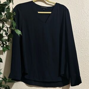Banana Republic Dark Blue V-Neck Blouse